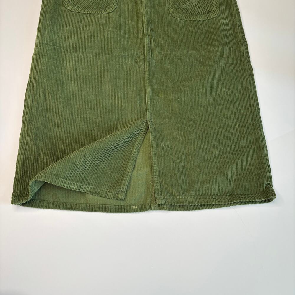 Anthropologie Pilcro Green Corduroy Button Front Pencil Midi Skirt NWT 2 - Picture 4 of 11